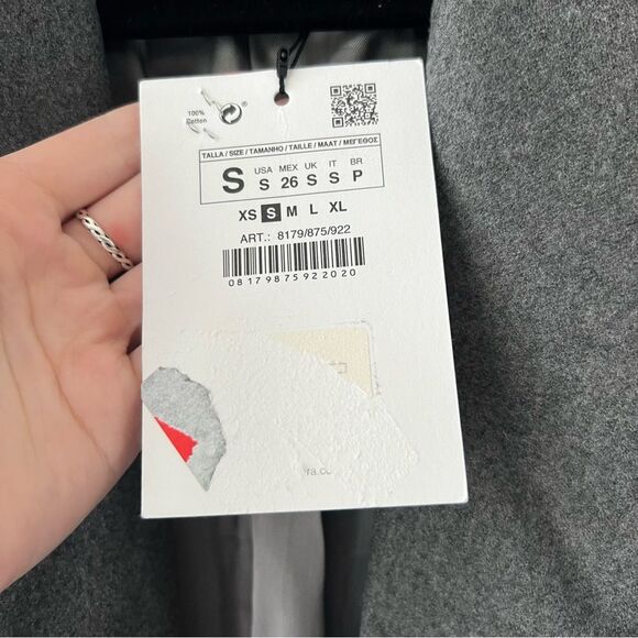 NWT Zara Limited Edition Wool Blazer in Dark Grey - Picture 9 of 9